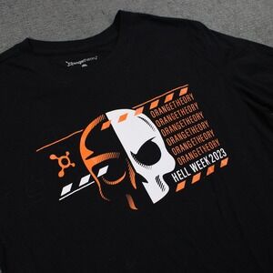 Orangetheory Hell Week 2023 Shirt Mens Small Black Graphic Tee Short Sleeve SM
